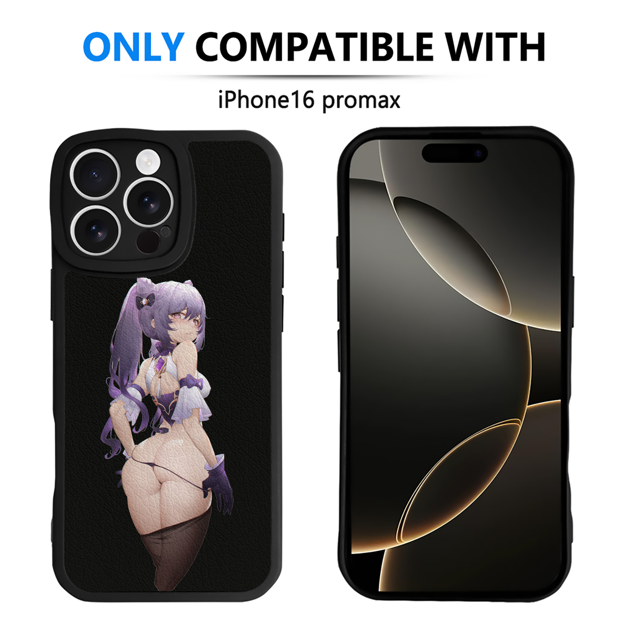 げんし神 刻晴 こくせい genshin Kokusei 【iPhone 16シリーズ対応】シリコンスマホケース（レザー調） 材質：シリコン